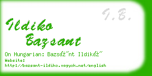 ildiko bazsant business card